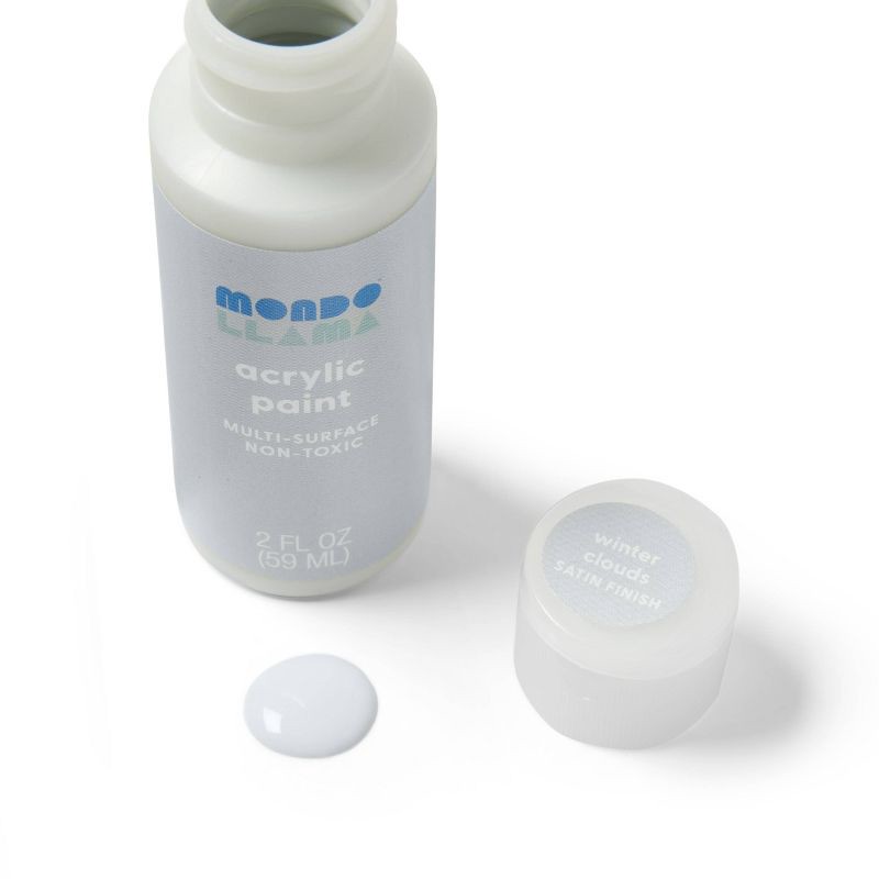 slide 2 of 3, 2oz Satin Acrylic Paint Winter Clouds - Mondo Llama™, 2 oz