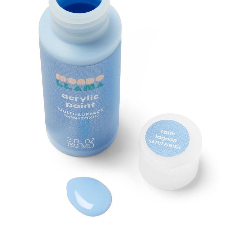 slide 2 of 3, 2oz Satin Acrylic Paint Calm lagoon - Mondo Llama™, 2 oz