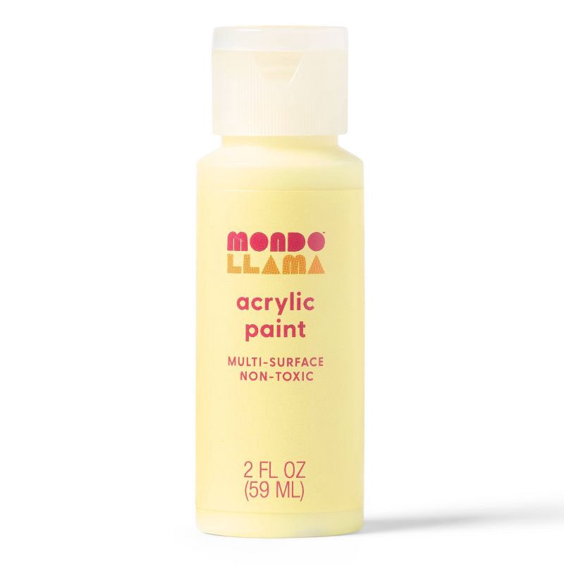 slide 1 of 3, 2oz Satin Acrylic Paint Soft Butter - Mondo Llama™, 2 oz