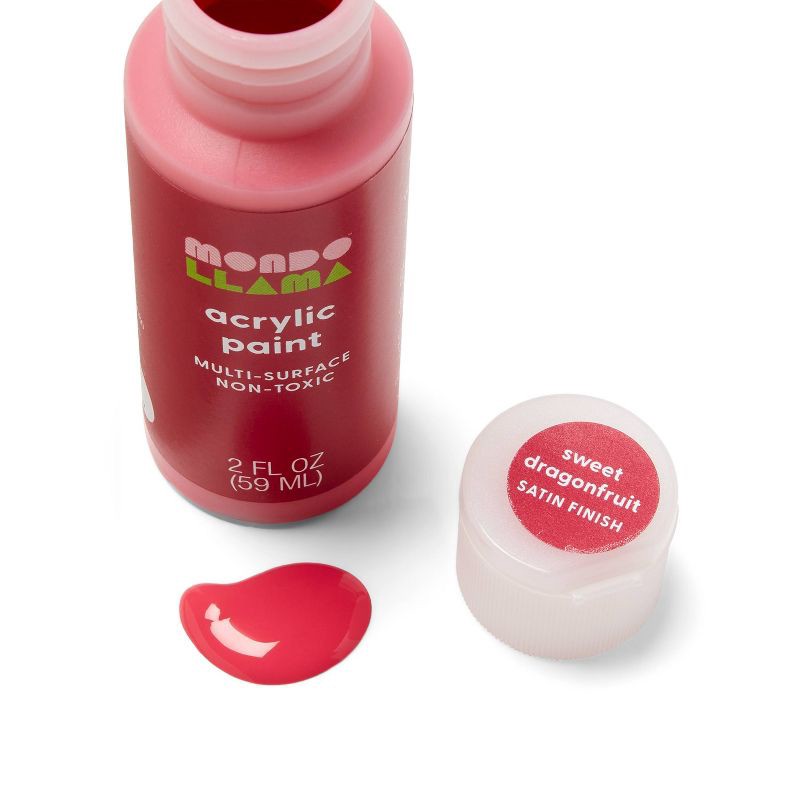 slide 2 of 3, 2oz Satin Acrylic Paint Sweet Dragonfruit - Mondo Llama™, 2 oz