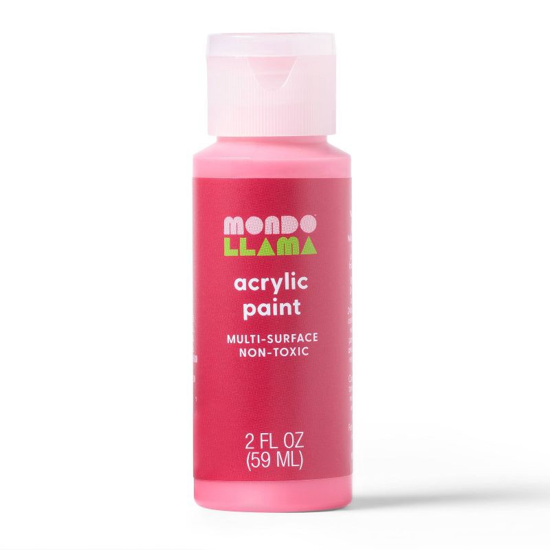slide 1 of 3, 2oz Satin Acrylic Paint Sweet Dragonfruit - Mondo Llama™, 2 oz