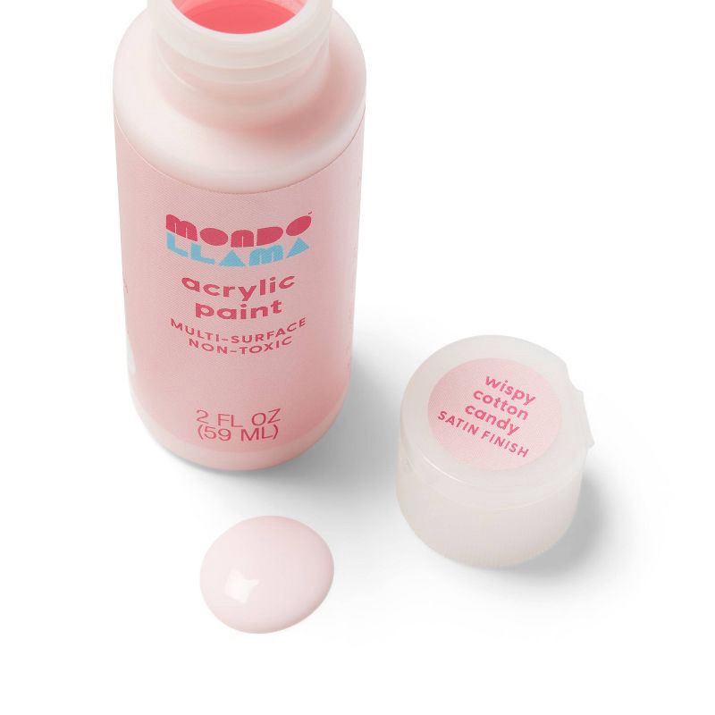 slide 2 of 3, 2oz Satin Acrylic Paint Wispy Cotton Candy - Mondo Llama™, 2 oz