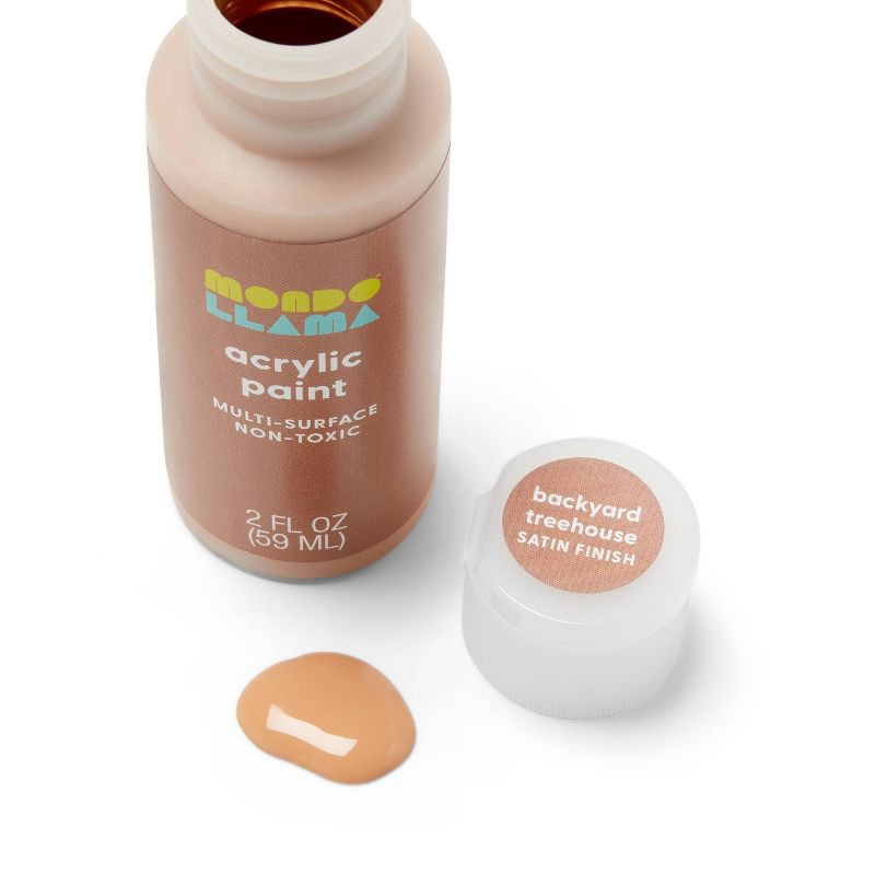 slide 2 of 3, 2oz Satin Acrylic Paint Backyard Treehouse - Mondo Llama™, 2 oz