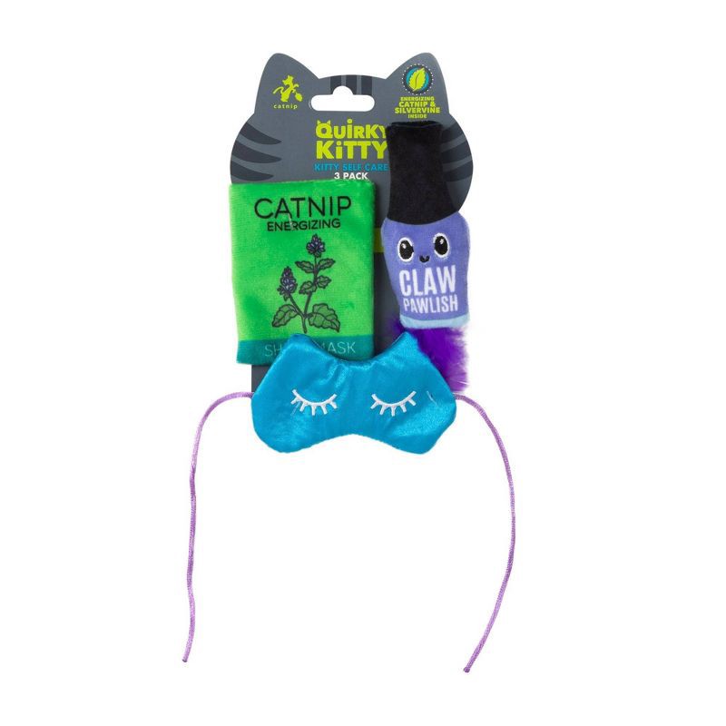 slide 2 of 6, Quirky Kitty Self Care Cat Plush Toy - Purple, 1 ct