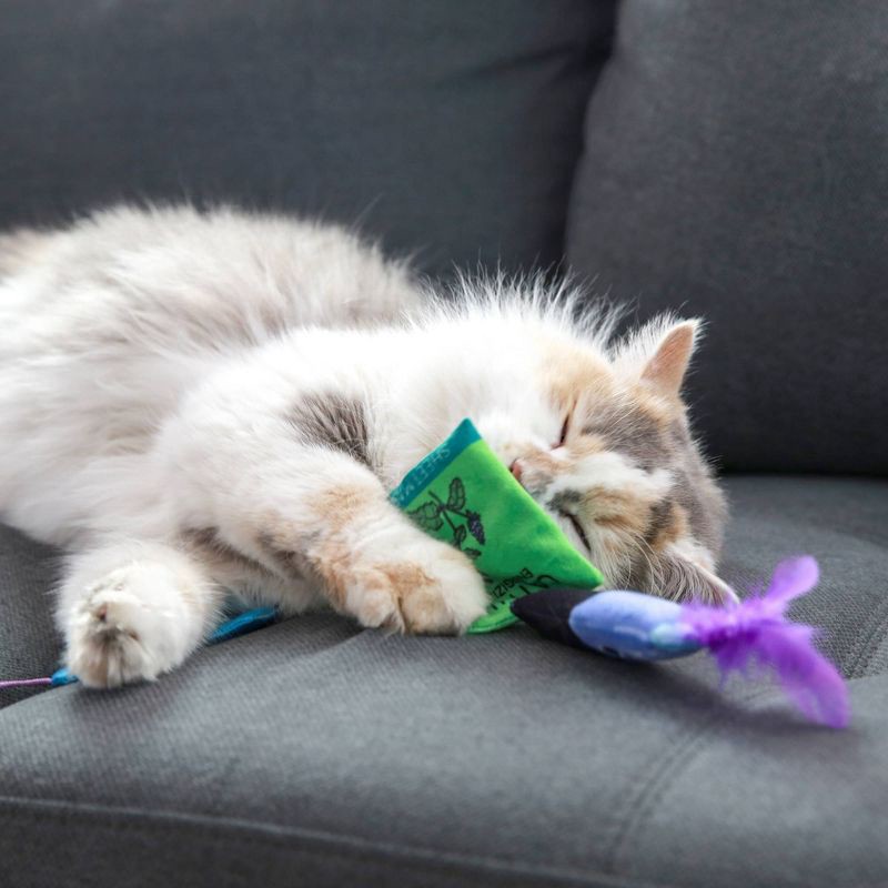 slide 4 of 6, Quirky Kitty Self Care Cat Plush Toy - Purple, 1 ct