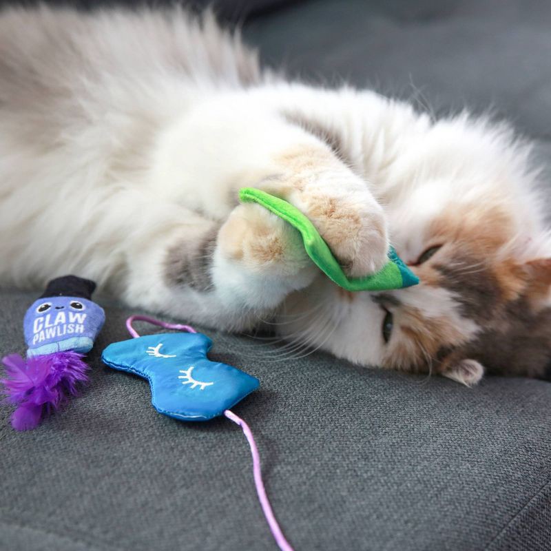 slide 6 of 6, Quirky Kitty Self Care Cat Plush Toy - Purple, 1 ct