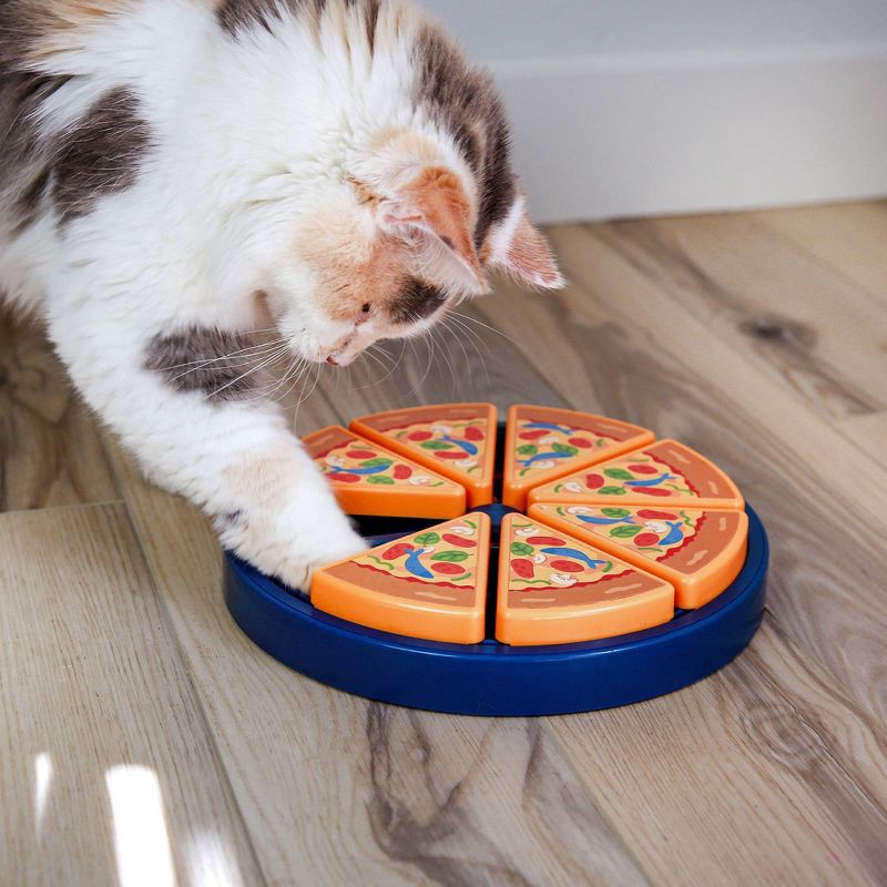 slide 3 of 6, Quirky Kitty Pizza Treat Puzzle Interactive Cat Toy, 1 ct