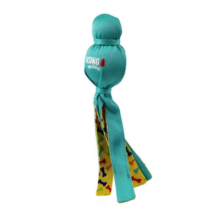 slide 3 of 4, KONG Wubba Ballistic Fabric Bones Dog Ball Interactive Toy, 1 ct