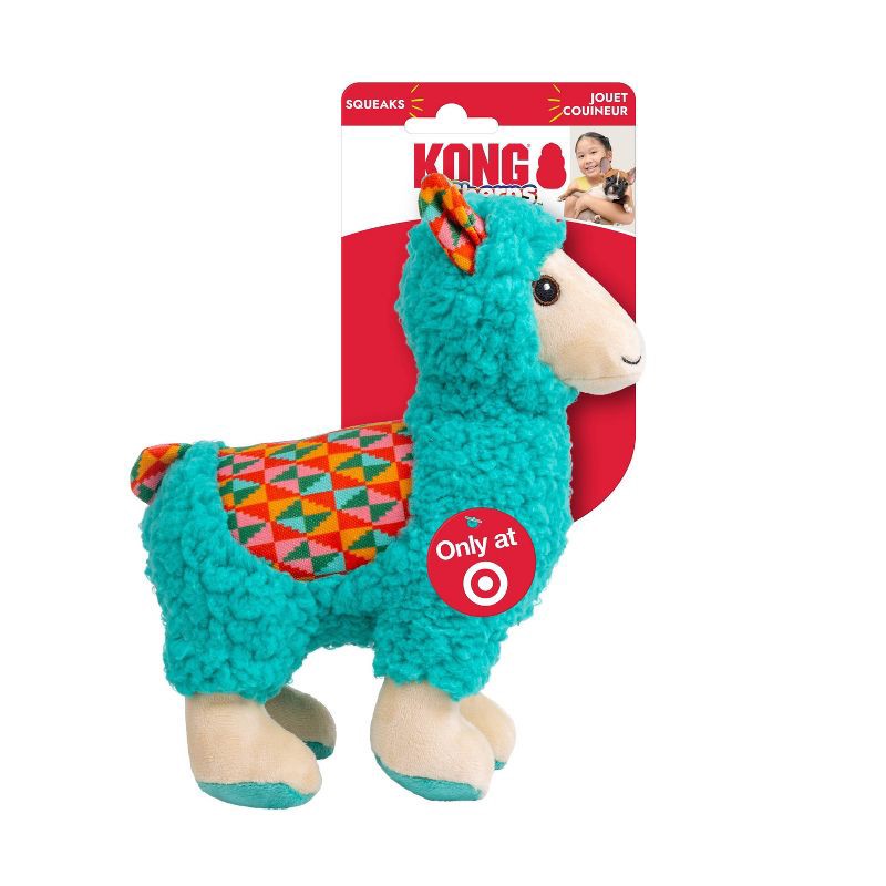 slide 2 of 4, KONG Sherps Llama Dog Animal Toy, 1 ct