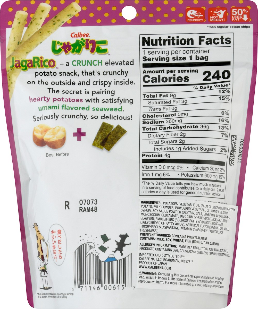 slide 8 of 12, Calbee JagaRico Umami Seaweed Flavored Potato Snack 1.83 oz, 