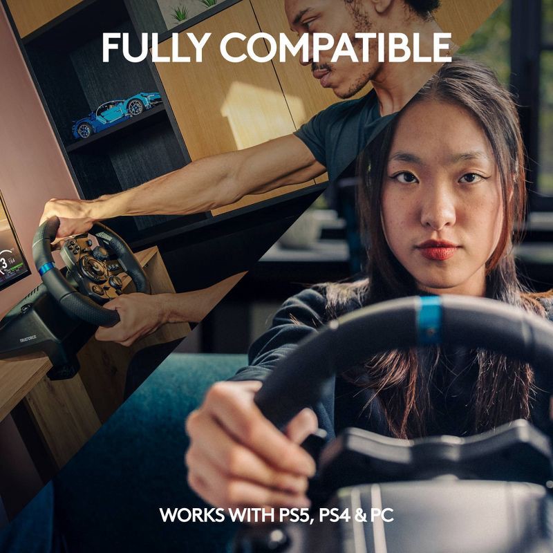 slide 3 of 9, Logitech G923 Racing Wheel and Pedals for PS5, PS4, PC, Mac, TRUEFORCE up to 1000 Hz Force Feedback - Black, 1 ct