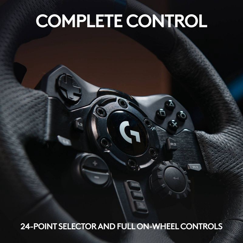 slide 5 of 9, Logitech G923 Racing Wheel and Pedals for PS5, PS4, PC, Mac, TRUEFORCE up to 1000 Hz Force Feedback - Black, 1 ct