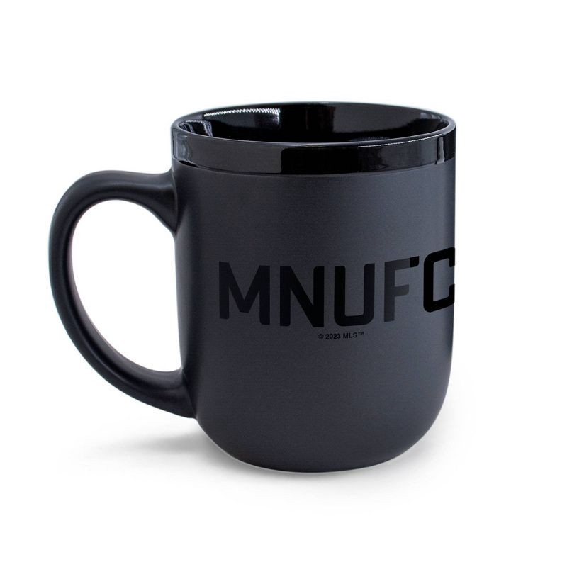 slide 2 of 3, MLS Minnesota United FC Black Coffee Mug - 16oz: Ceramic Drinkware, 5.5" Height, 16 oz