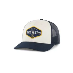 MLB Milwaukee Brewers County Hat: Adjustable Snapback Baseball Cap, Team Logo Design, Adult Sizing