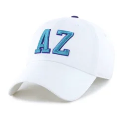 MLB Arizona Diamondbacks White Cooperstown Clique Hat: Cotton Adjustable Baseball Cap
