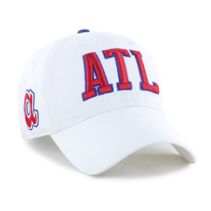slide 2 of 4, MLB Atlanta Braves White Cooperstown Clique Hat: Cotton Adjustable Baseball Cap, 1 ct