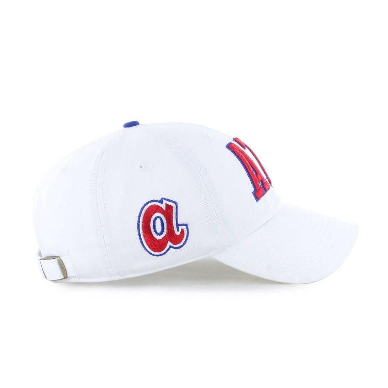 slide 4 of 4, MLB Atlanta Braves White Cooperstown Clique Hat: Cotton Adjustable Baseball Cap, 1 ct