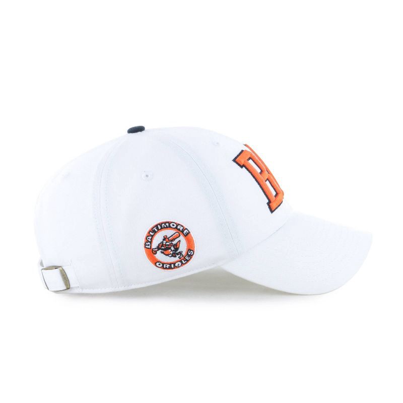 slide 4 of 4, MLB Baltimore Orioles White Cooperstown Clique Hat: Cotton Adjustable Baseball Cap, 1 ct