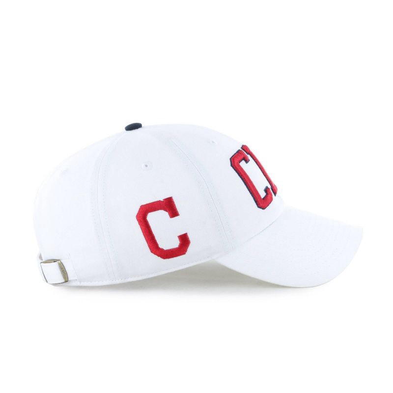 slide 4 of 4, MLB Cleveland Guardians White Cooperstown Clique Hat: Adjustable Cotton Baseball Cap, 1 ct