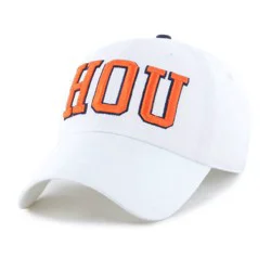 MLB Houston Astros White Cooperstown Clique Hat: Cotton Adjustable Baseball Cap