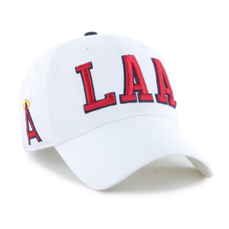slide 2 of 4, MLB Los Angeles Angels White Cooperstown Clique Hat: Adjustable Cotton Baseball Cap, 1 ct