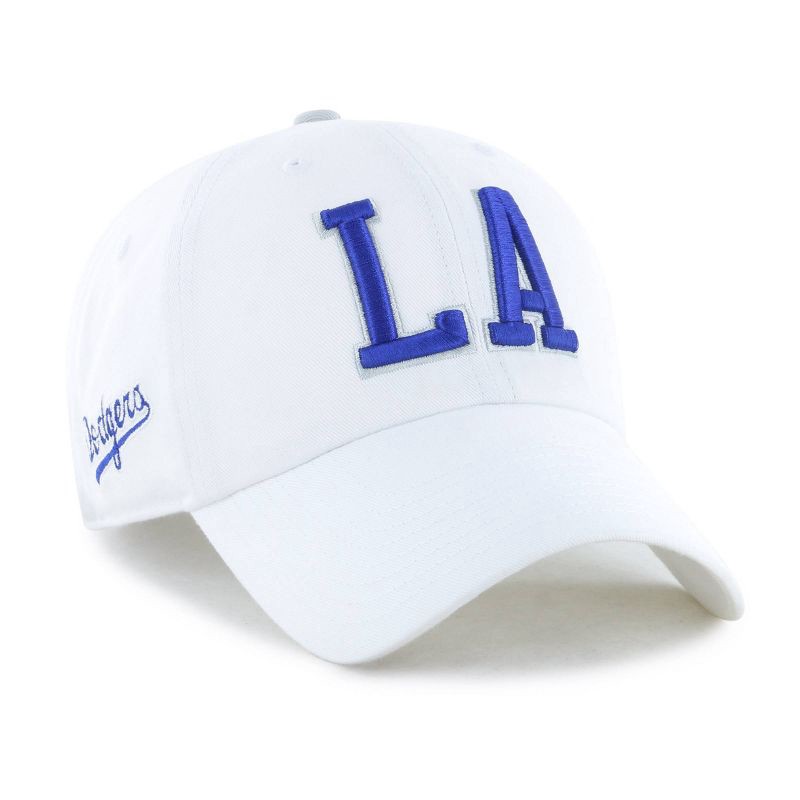slide 2 of 4, MLB Los Angeles Dodgers White Cooperstown Clique Hat: Cotton Adjustable Baseball Cap, 1 ct