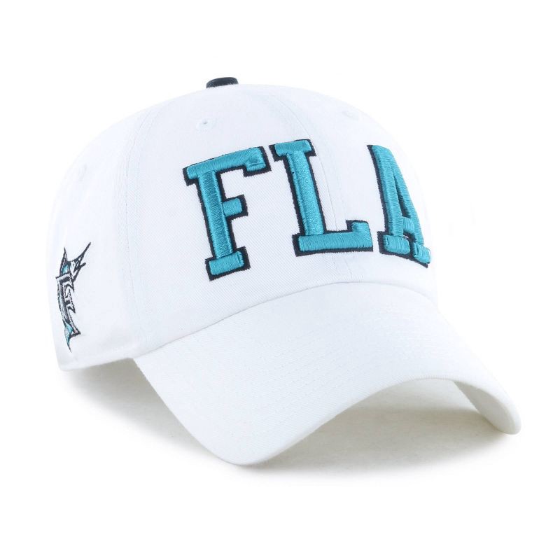 slide 2 of 4, MLB Miami Marlins White Cooperstown Clique Hat: Cotton Adjustable Baseball Cap, 1 ct