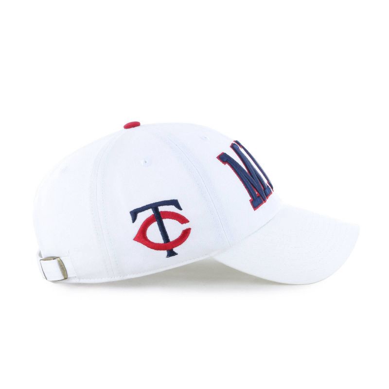slide 4 of 4, MLB Minnesota Twins White Cooperstown Clique Hat: Adjustable Cotton Baseball Cap, 1 ct