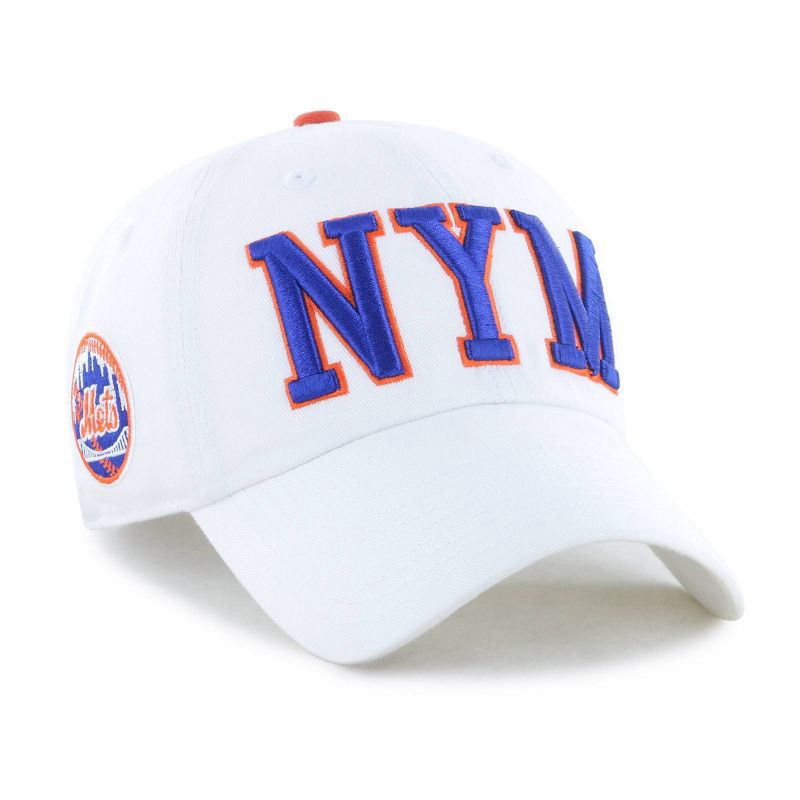 slide 2 of 4, MLB New York Mets White Cooperstown Clique Hat: Cotton Adjustable Baseball Cap, 1 ct