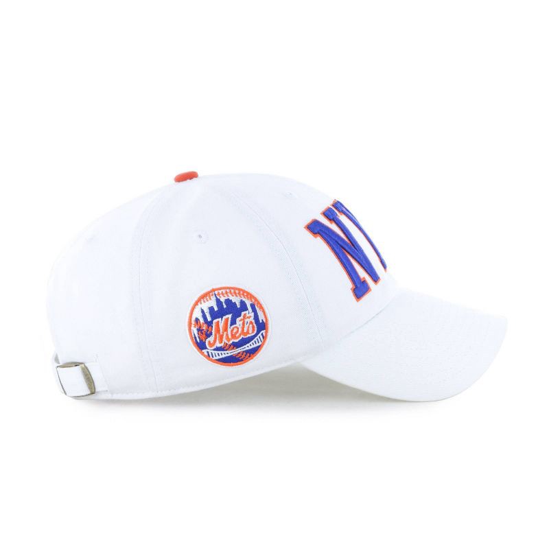 slide 4 of 4, MLB New York Mets White Cooperstown Clique Hat: Cotton Adjustable Baseball Cap, 1 ct