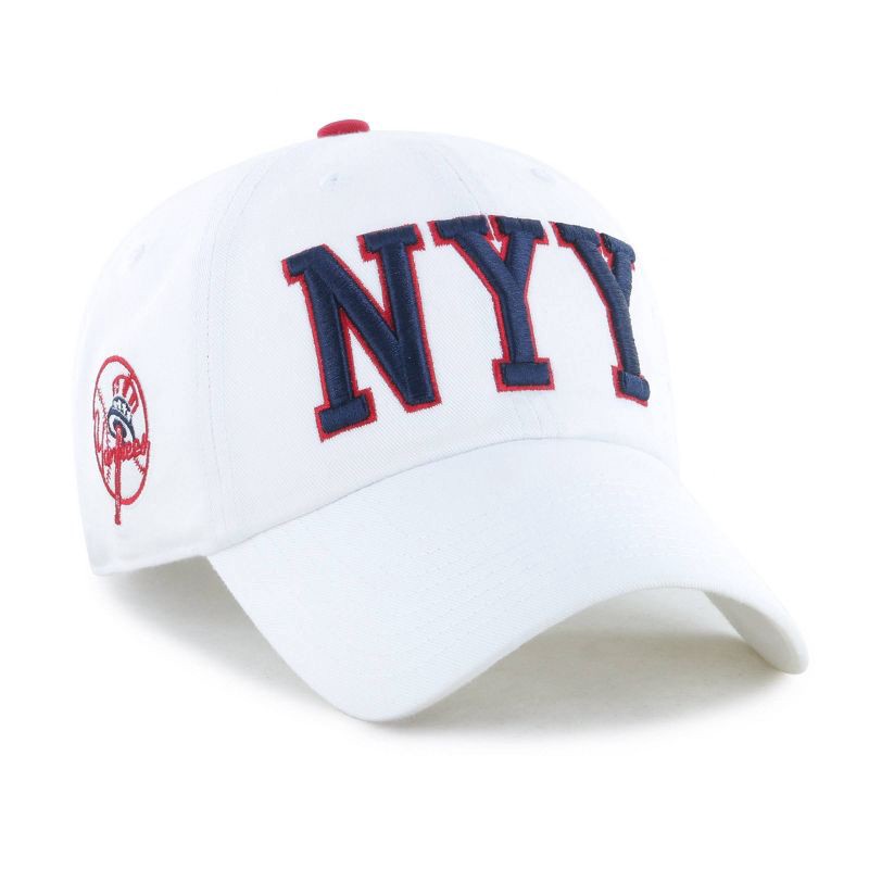 slide 2 of 4, MLB New York Yankees White Cooperstown Clique Hat: Cotton Adjustable Baseball Cap, 1 ct