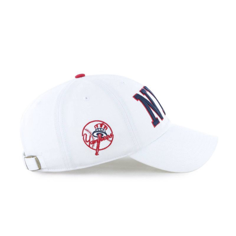 slide 4 of 4, MLB New York Yankees White Cooperstown Clique Hat: Cotton Adjustable Baseball Cap, 1 ct