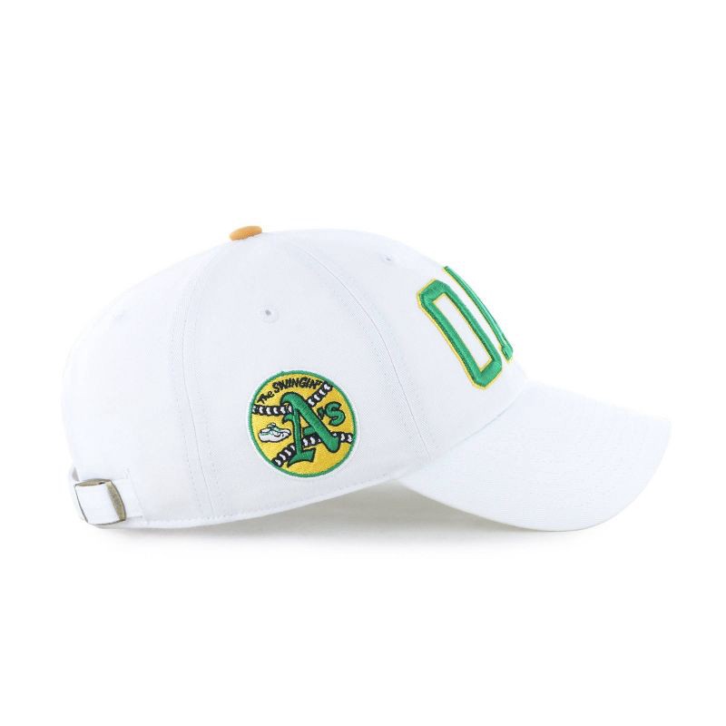 slide 4 of 4, MLB Athletics White Cooperstown Clique Hat: Cotton Adjustable Baseball Cap, 1 ct