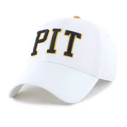 MLB Pittsburgh Pirates White Cooperstown Clique Hat: Adjustable Cotton Baseball Cap