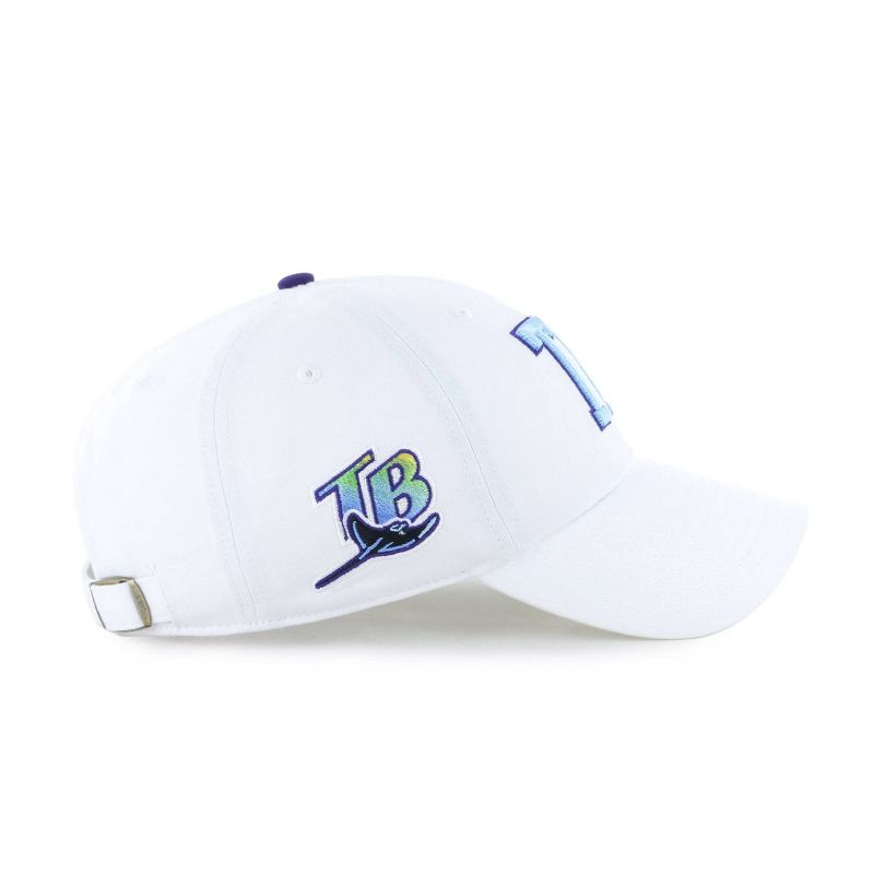 slide 4 of 4, MLB Tampa Bay Rays White Cooperstown Clique Hat: Cotton Adjustable Baseball Cap, 1 ct
