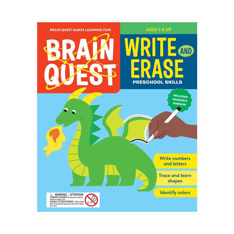 slide 1 of 1, Brain Quest Write and Erase: Preschool Skills - (Brain Quest Workbooks) by Workman Publishing (Spiral Bound), 1 ct