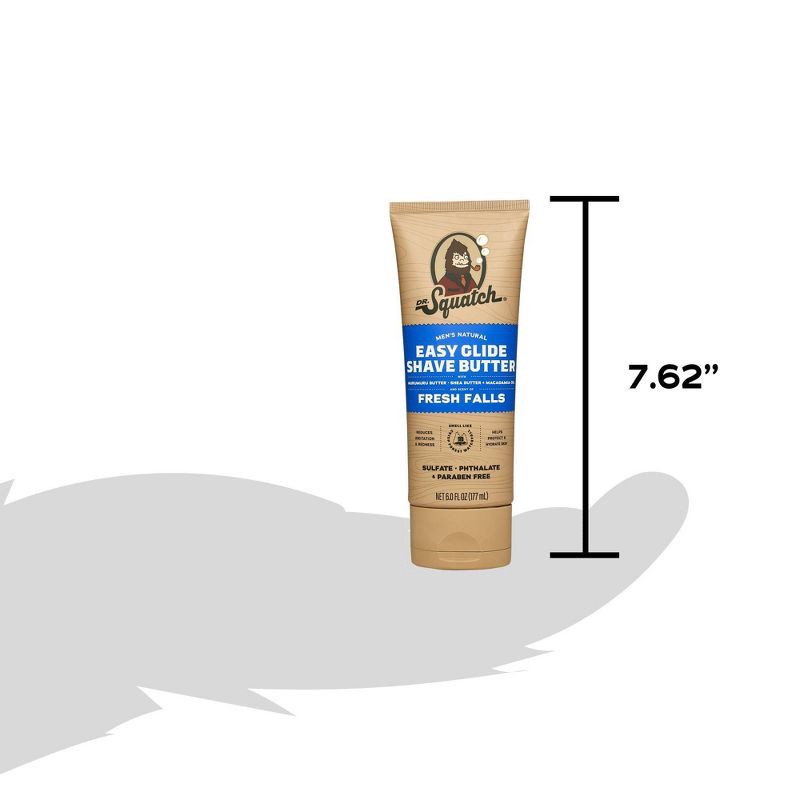 slide 6 of 8, DR. SQUATCH Men's Natural Shave Butter - Fresh Falls - 6 fl oz, 6 fl oz