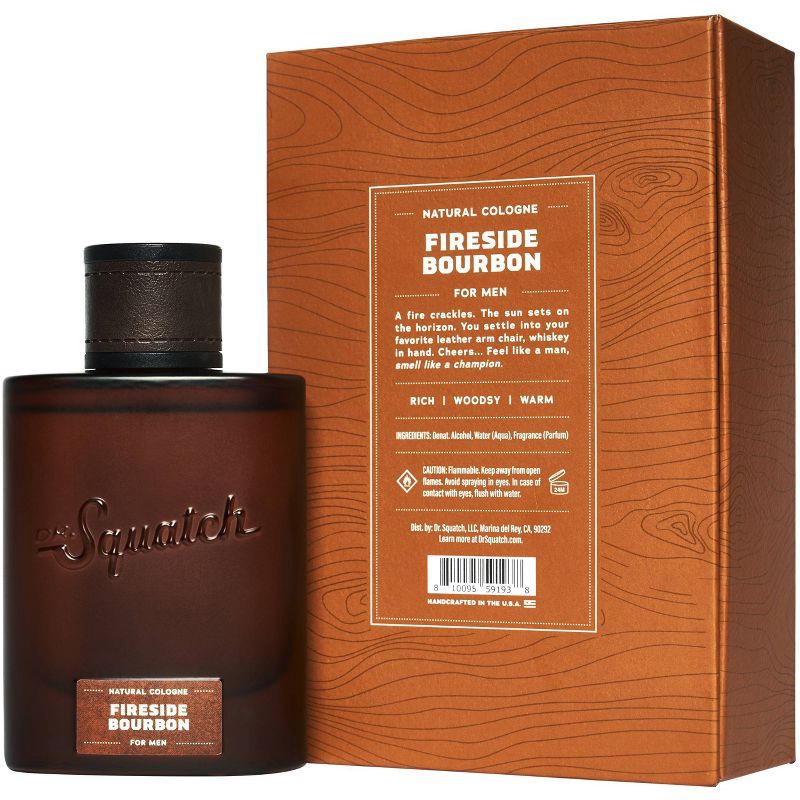 slide 5 of 9, DR. SQUATCH Men's Natural Cologne - Fireside Bourbon - 1.7 fl oz, 1.7 fl oz