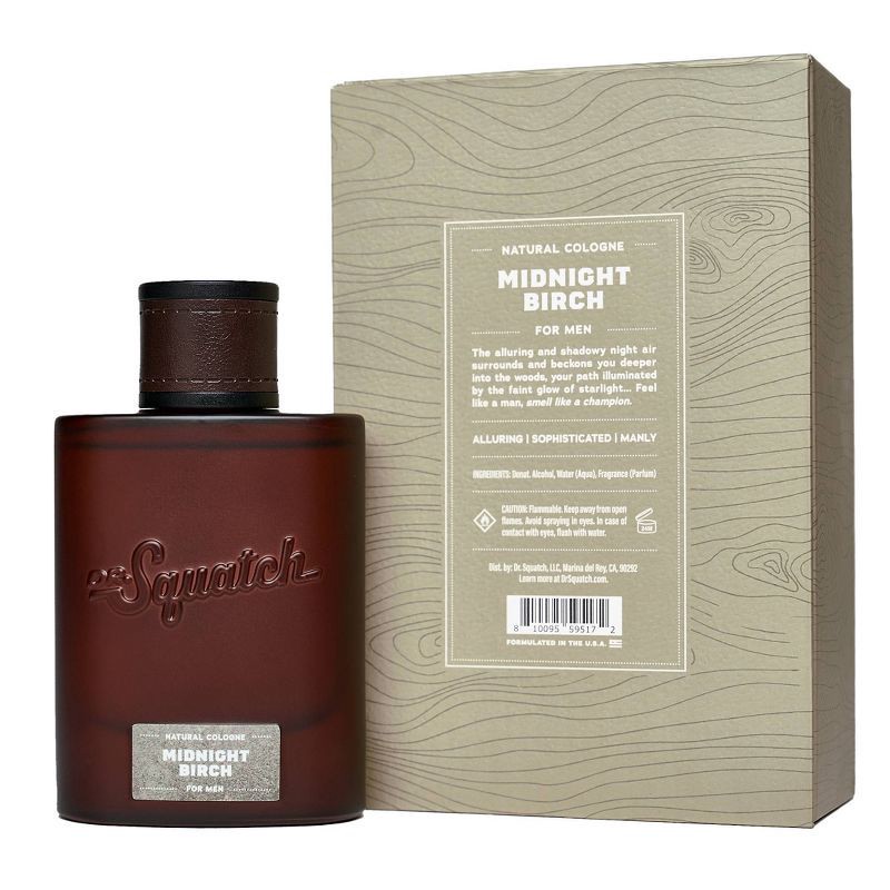 slide 5 of 10, DR. SQUATCH Men's Natural Cologne - Midnight Birch - 1.7 fl oz, 1.7 fl oz
