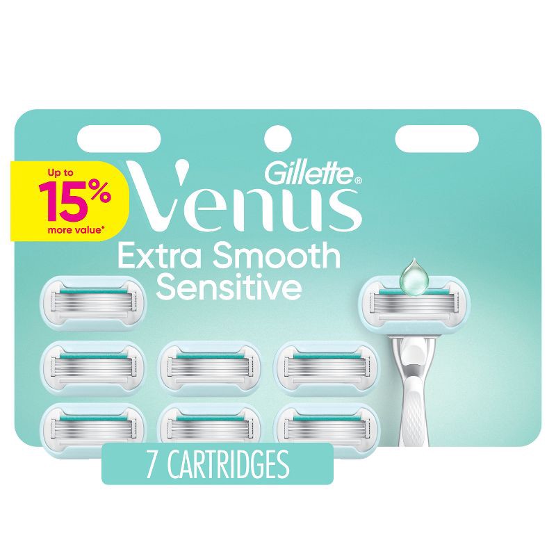 slide 1 of 9, Venus Extra Smooth Sensitive Women's Razor Blade Refills - 7ct, 7 ct