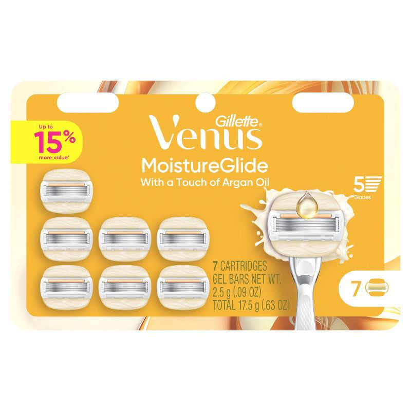 slide 2 of 9, Venus Moisture Glide Women's Razor Blade Refills - 7ct, 7 ct