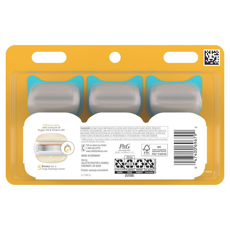 slide 9 of 9, Venus Moisture Glide Women's Razor Blade Refills - 7ct, 7 ct