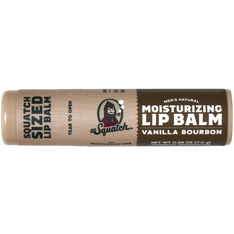 slide 2 of 10, DR. SQUATCH Men's Natural Lip Balm - Vanilla Bourbon - 0.25oz, 0.25 oz