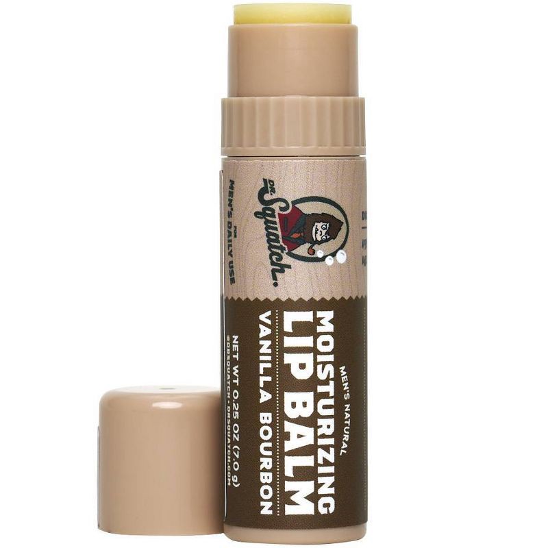 slide 5 of 10, DR. SQUATCH Men's Natural Lip Balm - Vanilla Bourbon - 0.25oz, 0.25 oz