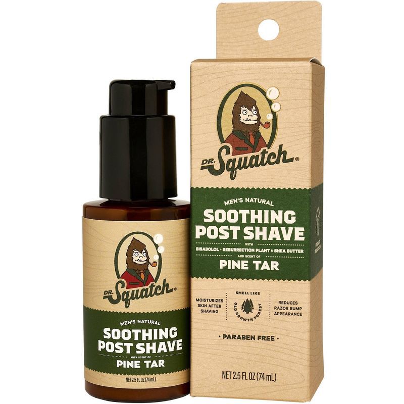 slide 4 of 6, DR. SQUATCH Men's Natural Soothing Post Shave - Pine Tar - 2.5 fl oz, 2.5 fl oz