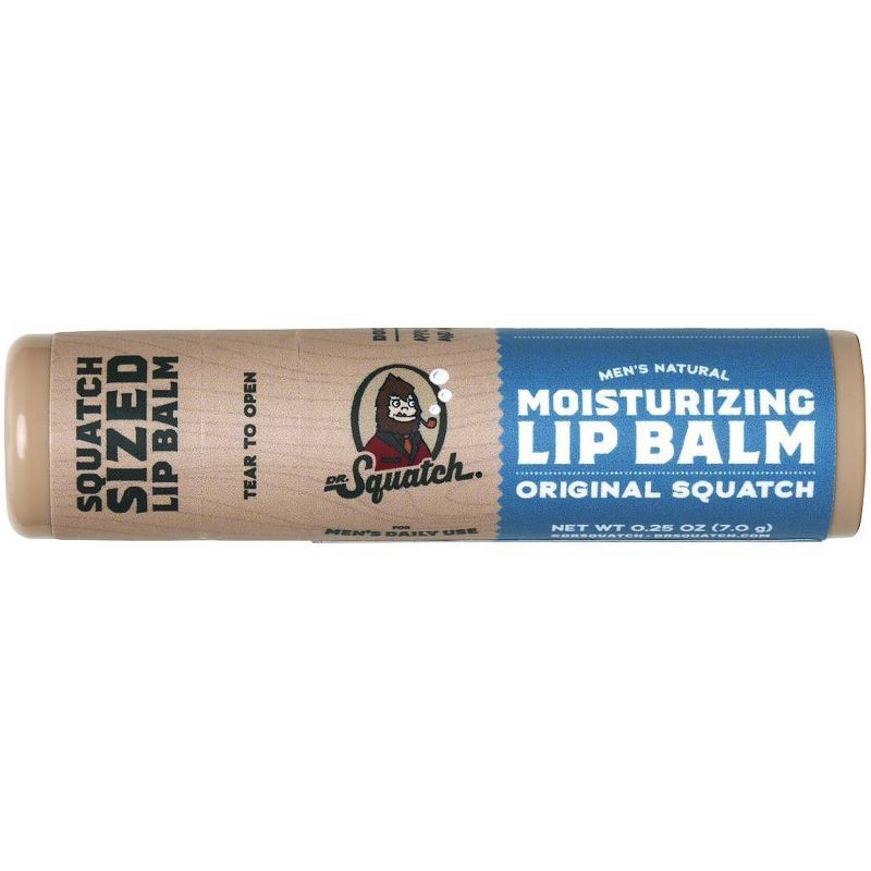 slide 2 of 10, DR. SQUATCH Men's Natural Lip Balm - Original - 0.25oz, 0.25 oz
