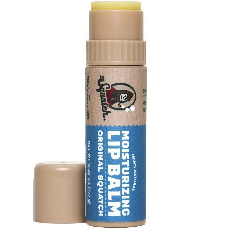 slide 5 of 10, DR. SQUATCH Men's Natural Lip Balm - Original - 0.25oz, 0.25 oz