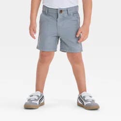 Toddler Boys' Quick Dry Chino Shorts - Cat & Jack™ Gray 4T: Adjustable Waistband, Mid-Rise, Twill Fabric