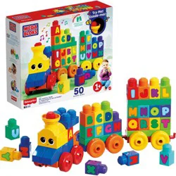 Mega Bloks ABC Musical Train Toy Building Blocks with Music - 50pc
