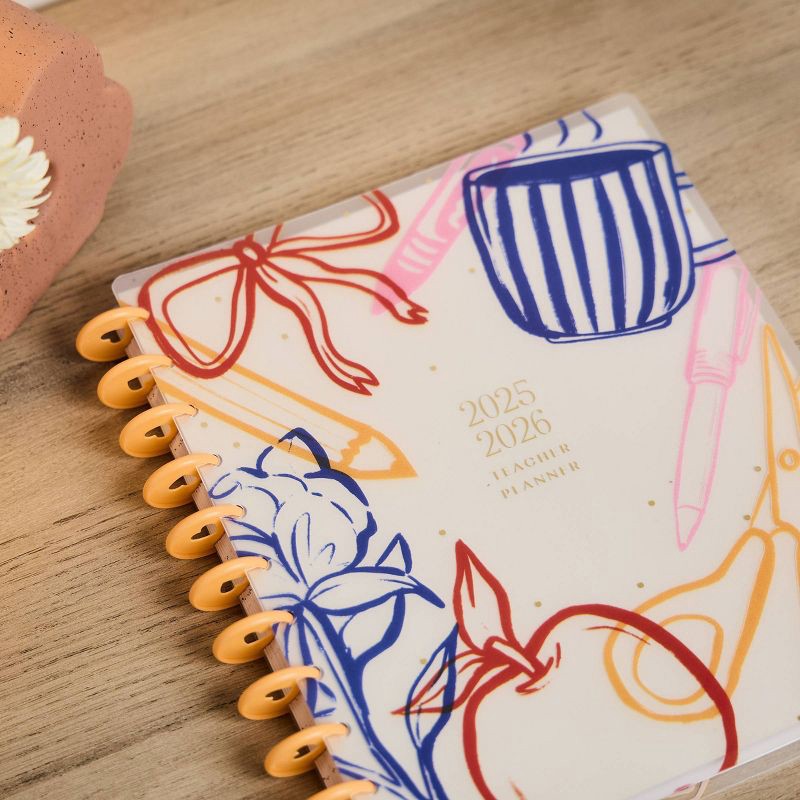 slide 14 of 25, Happy Brands July 2025 - June 2026 Weekly/Monthly Planner 10.12"x11.5" Multicolor Sunday Brunch, Teacher Supplies, 1 ct